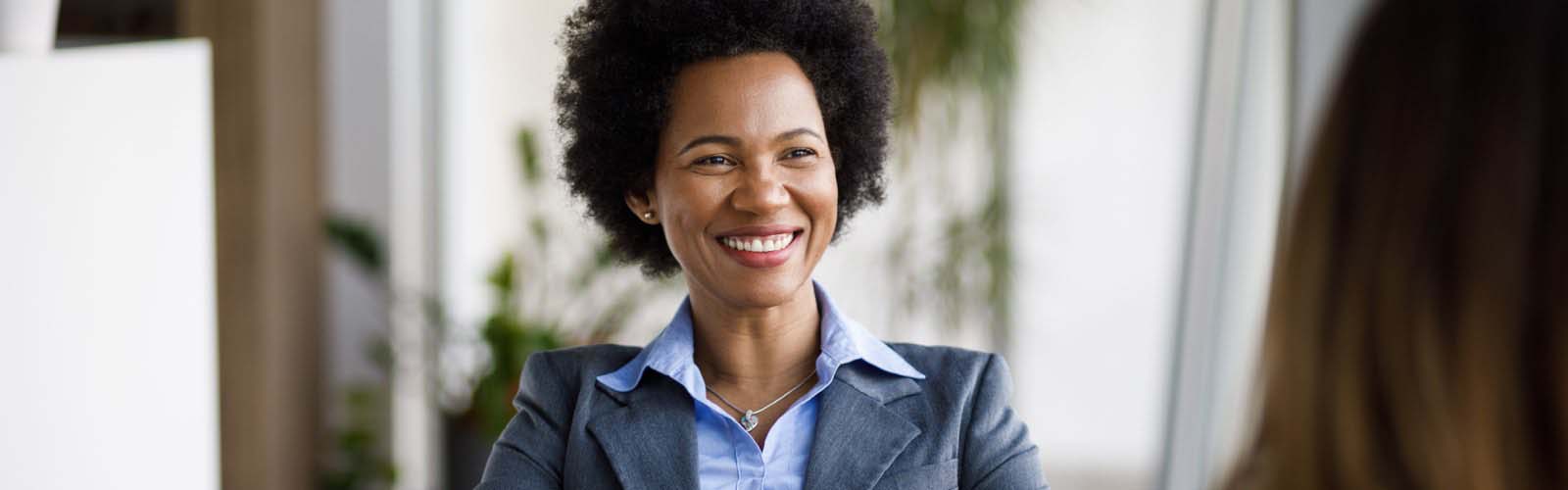 Criminal Justice professional in office consulting